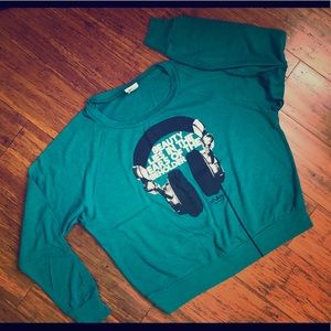 Beauty Lies in the Ears... graphic long sleeve top